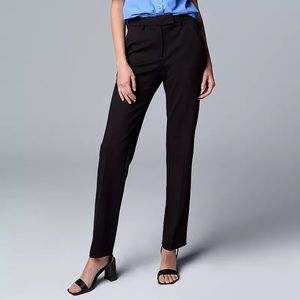 Simply Vera Vera Wang High-Rise Slim Straight Pants